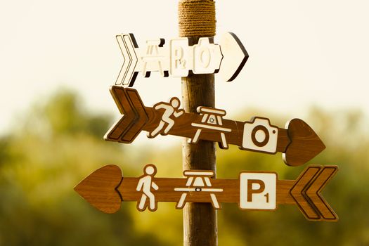 A signpost pointing in several directions, representing choosing a verified darknet directory